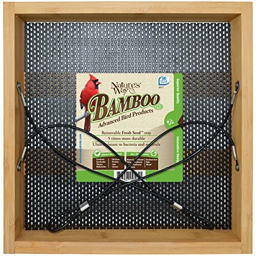 Nature's Way Bamboo bird feeder with advanced bird products.