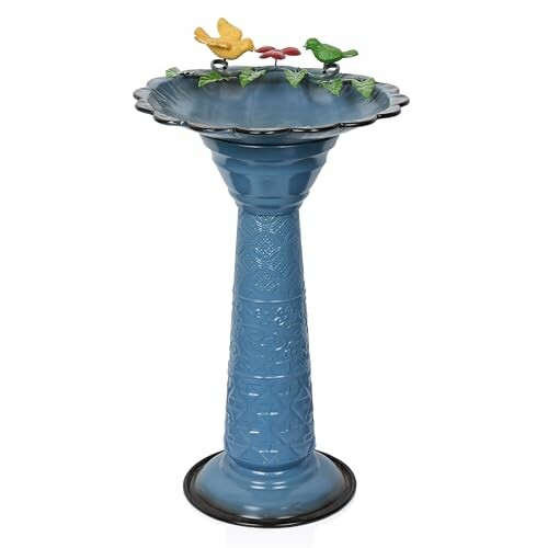 Alpine Corporation Vintage Metal Pedestal Birdbath