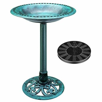 VIVOHOME Bird Bath & Fountain Combo Set