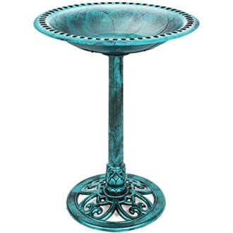 Best Choice Products 28in Pedestal Bird Bath