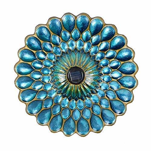 Decorative blue flower-shaped plate with petal design