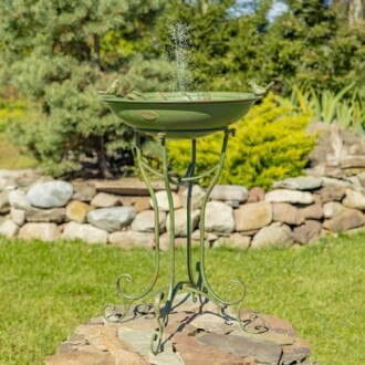 Zaer Ltd. Deep Well Metal Birdbath