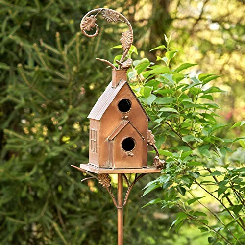 Zaer Ltd. Copper Colored Multi-Birdhouse Stakes