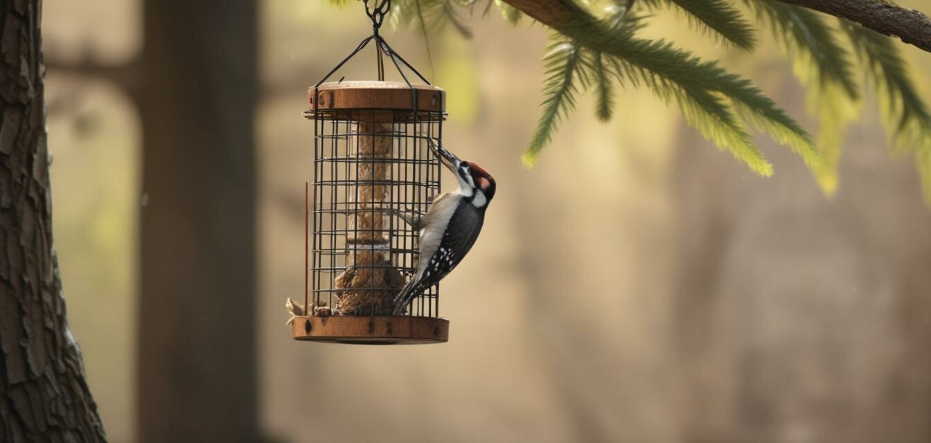 Suet bird feeder