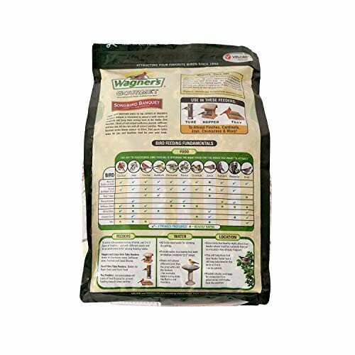 Back view of Wagner's bird seed package with feeding instructions.