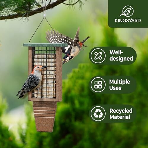 Kingsyard Recycled Plastic Suet Bird Feeder